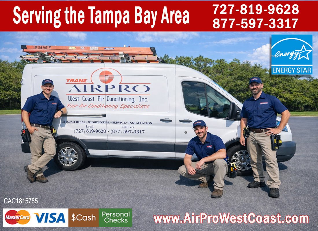 Serving the Tampa Bay Area | 727-819-9628 | 877-597-3317 | www.AirProWestCoast.com